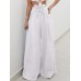 Women Floor Length Solid Pleating Casual Loose Fit Pants