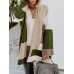 Women Casual Loose Color Block Sweaters